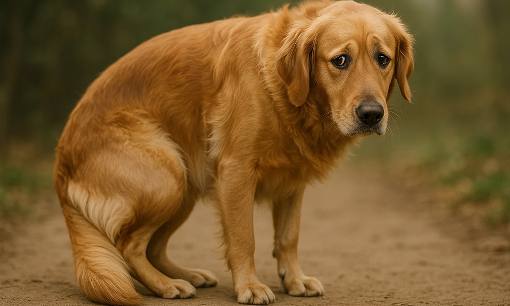 چرا سگ دمش را بین پاهایش می‌گیرد