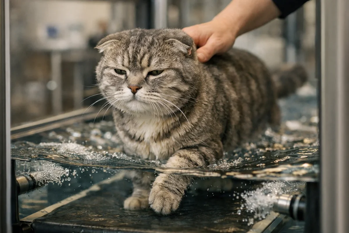 آب درمانی گربه اسکاتیش