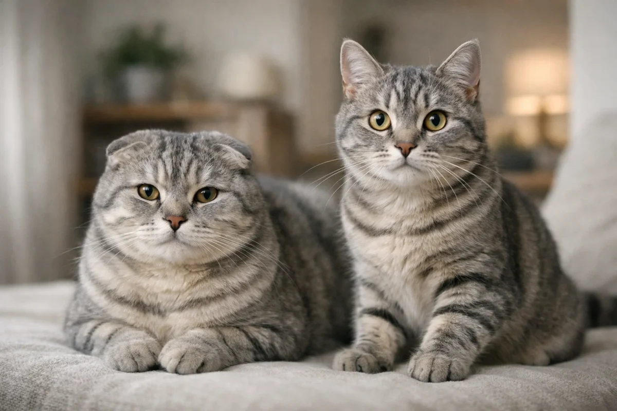 اخلاق گربه اسکاتیش فولد و استریت - مقایسه گربه اسکاتیش فولد و استریت