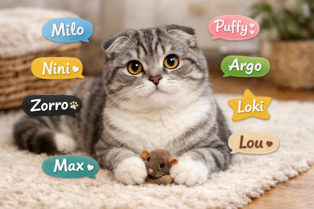 انتخاب اسم برای گربه اسکاتیش فلد