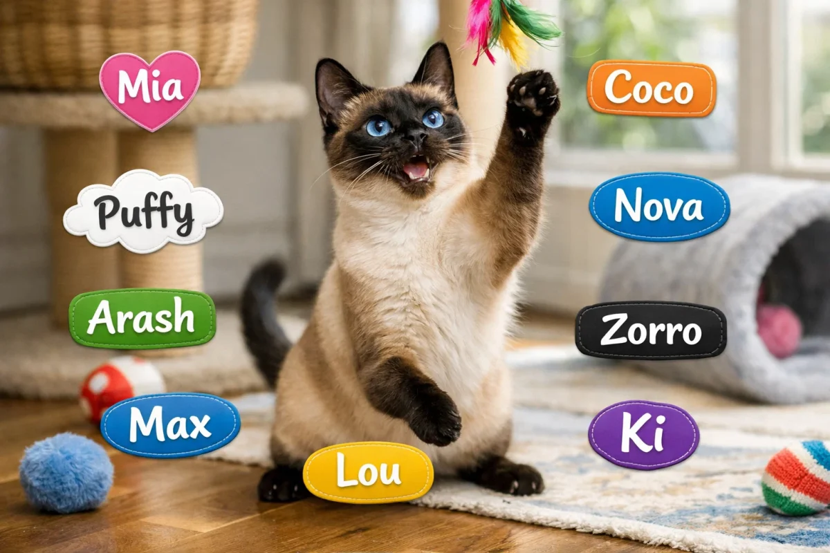 انتخاب اسم برای گربه سیامی