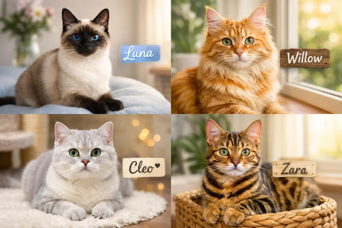 انتخاب اسم گربه بر اساس نژاد