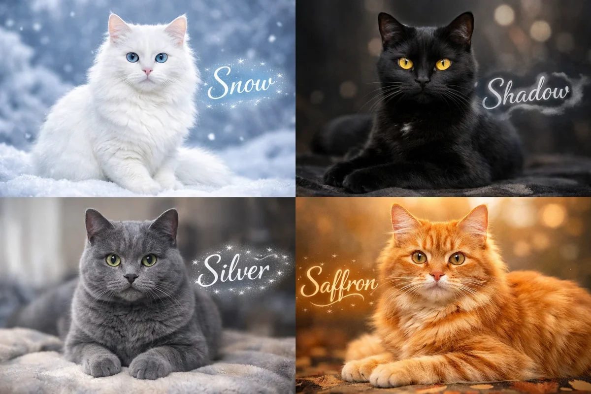انتخاب اسم گربه؛ اسم گربه ماده بر اساس ظاهر و رنگ