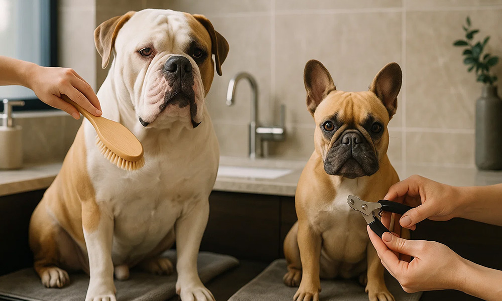 مقایسه بولداگ آمریکایی و فرانسوی تفاوت بولداگ آمریکایی و فرانسوی اندازه و وزن بولداگ فرنچ بولداگ آمریکن بولداگ سلامتی بولداگ فرانسوی