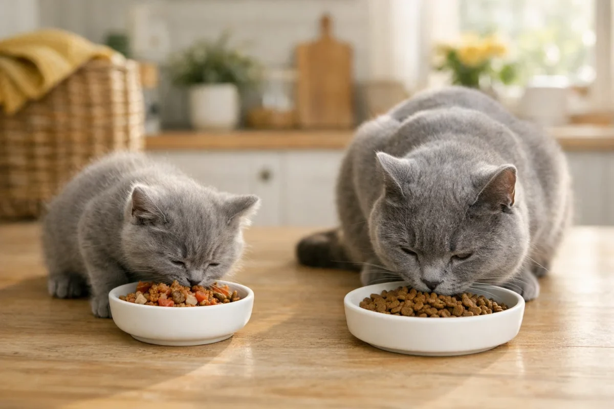 برنامه غذایی بچه‌گربه و بالغ