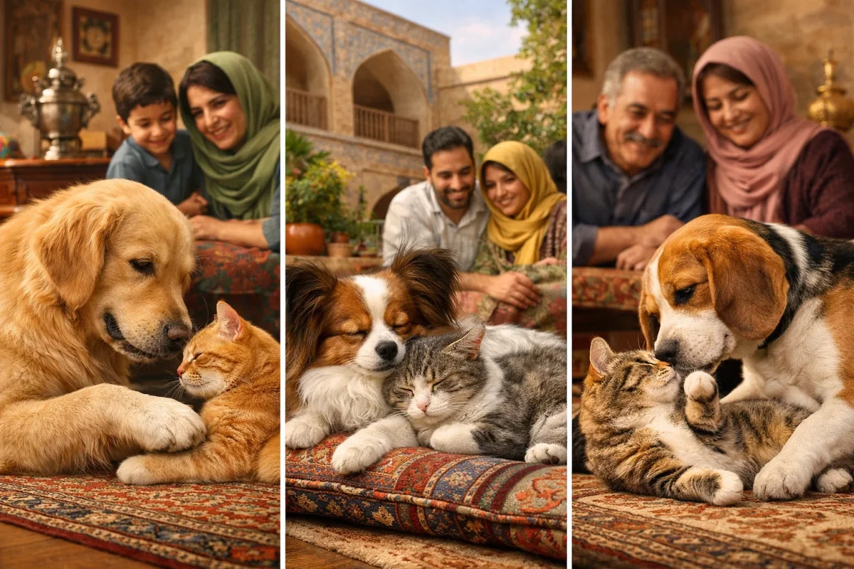 تجربه خانواده‌های ایرانی با سگ سازگار با گربه