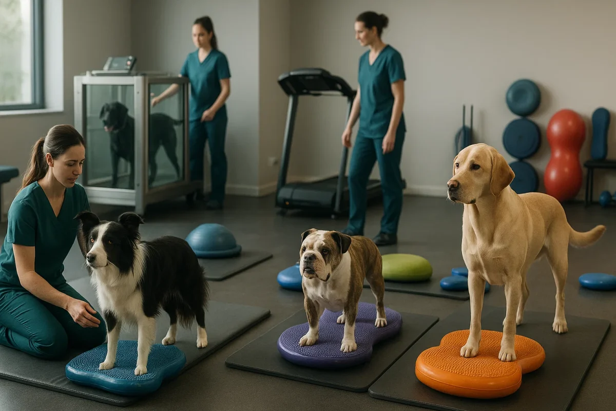 تجهیزات و امکانات کلینیک فیزیوتراپی برای سگ