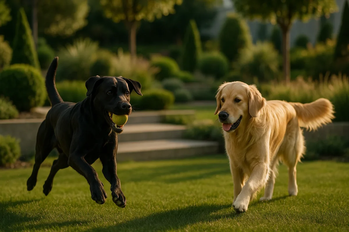 مقایسه لابرادور و گلدن رتریور، تفاوت در سطح انرژی لابرادور و گلدن رتریور مقایسه انرژی و فعالیت دو نژاد ویژگیهای رفتاری گلدن رتریور
