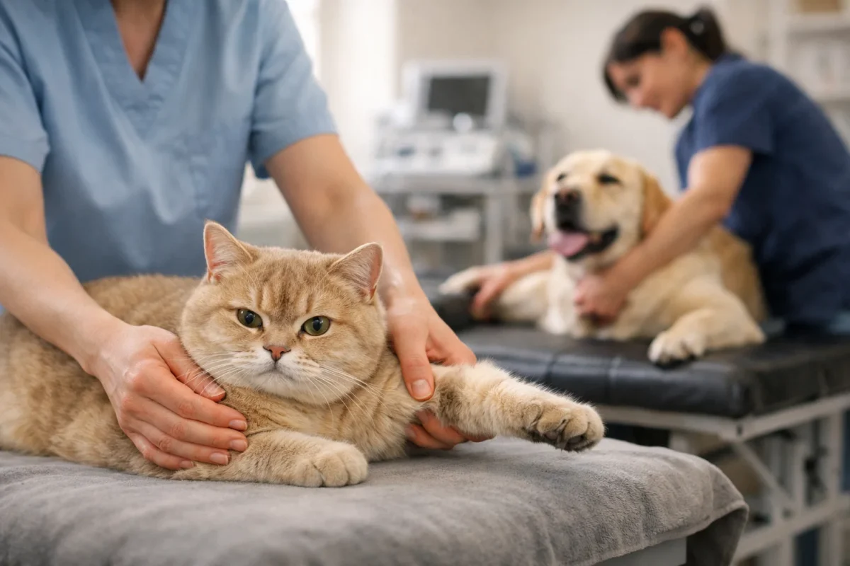 تفاوت فیزیوتراپی گربه و سگ