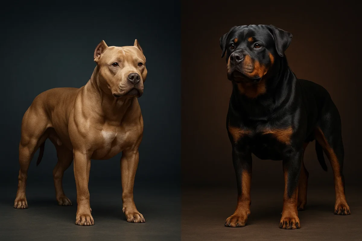 تفاوت پیتبول و روتوایلر از نظر قدرت بدنی