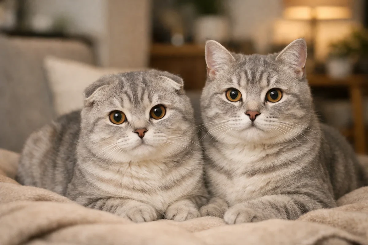 تفاوت گربه اسکاتیش فولد و استریت