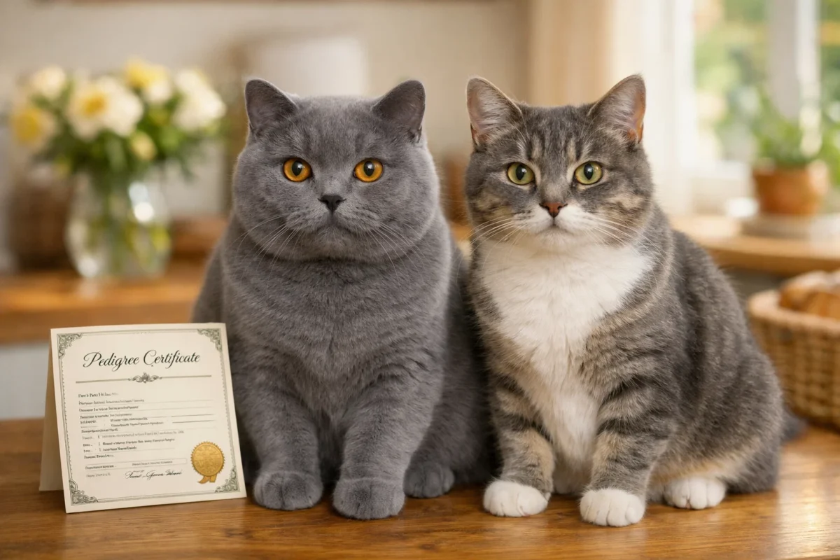 تفاوت گربه بریتیش اصل و میکس (راهنمای تشخیص)