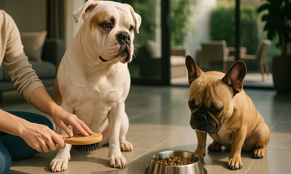 مقایسه بولداگ آمریکایی و فرانسوی تفاوت بولداگ آمریکایی و فرانسوی اندازه و وزن بولداگ فرنچ بولداگ آمریکن بولداگ غذای فرنچ بولداگ