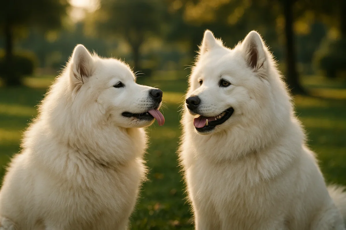 دو سگ سفید