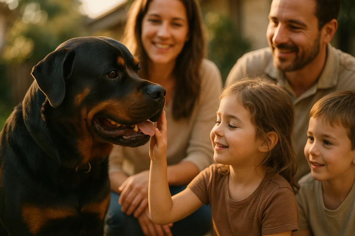 رفتار سگ روتوایلر با خانواده و کودکان