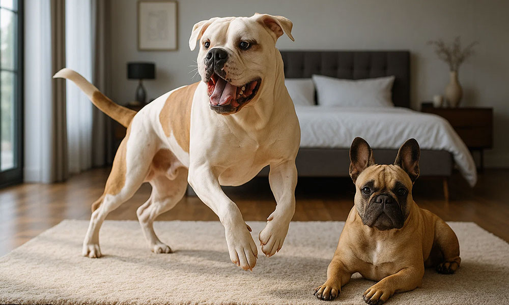 مقایسه بولداگ آمریکایی و فرانسوی تفاوت بولداگ آمریکایی و فرانسوی اندازه و وزن بولداگ فرنچ بولداگ آمریکن بولداگ انرژی سگ تخلیه انرژی سگ بهترین سگ برای آپارتمان