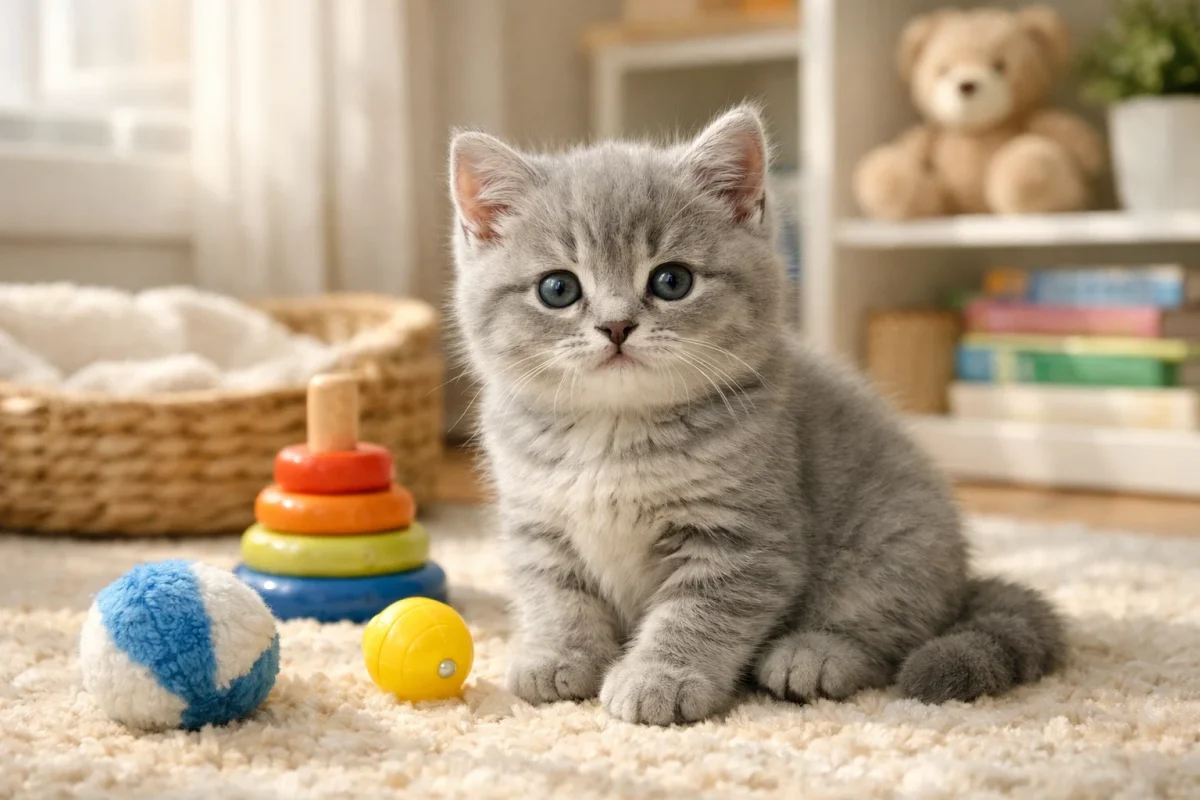 سن مناسب تحویل بچه‌گربه بریتیش