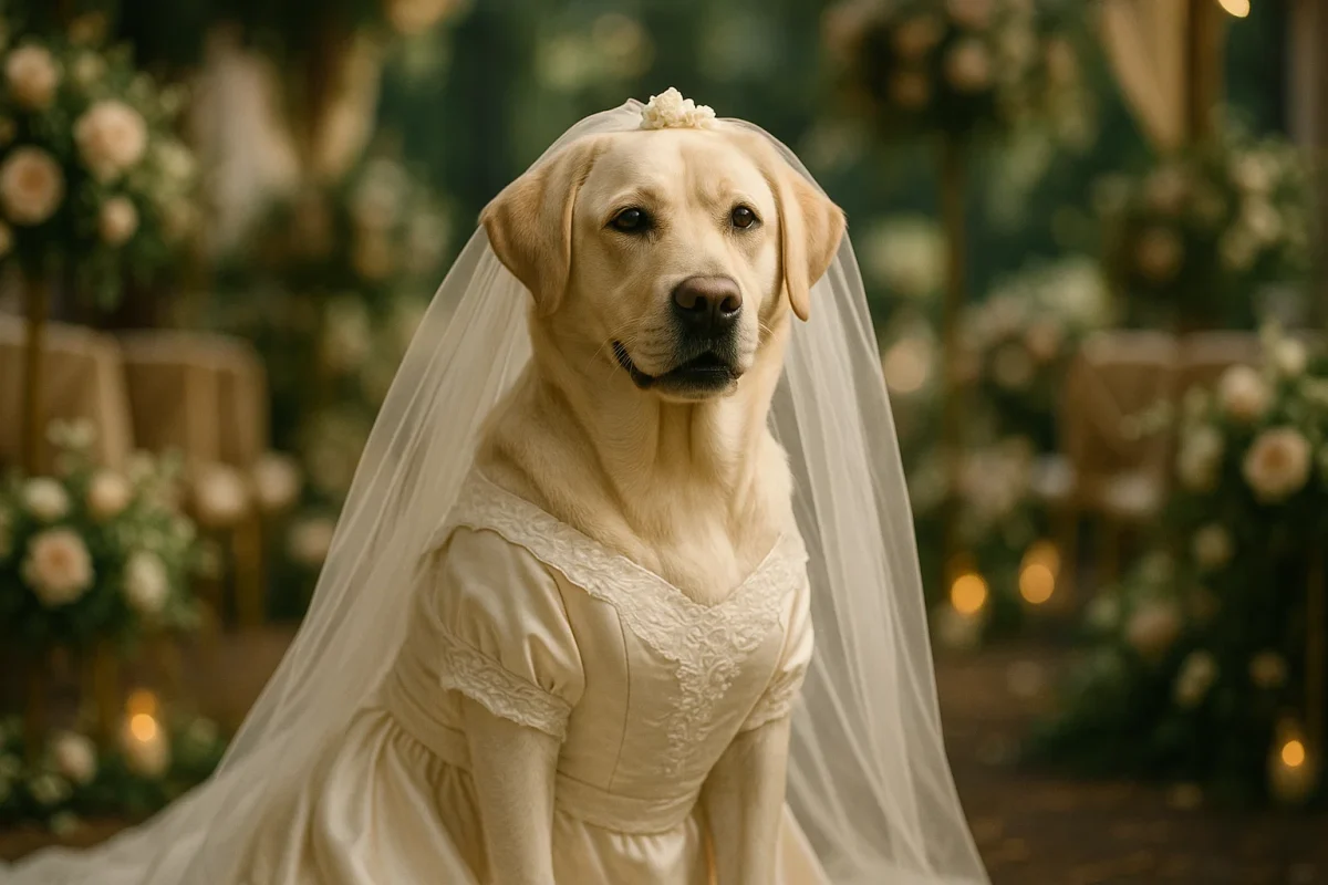 سگ در لباس عروس