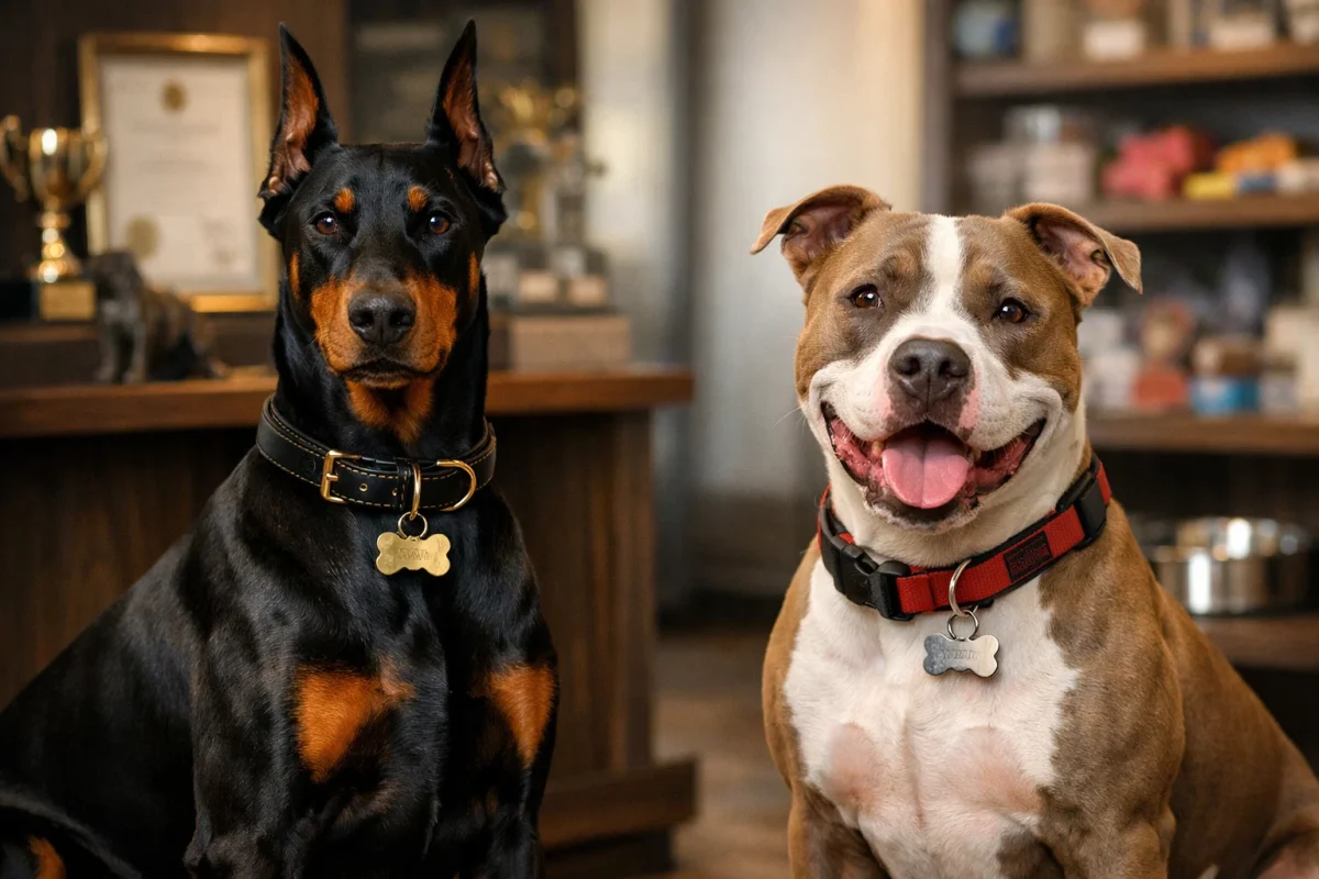 سگ دوبرمن و سگ پیت بول