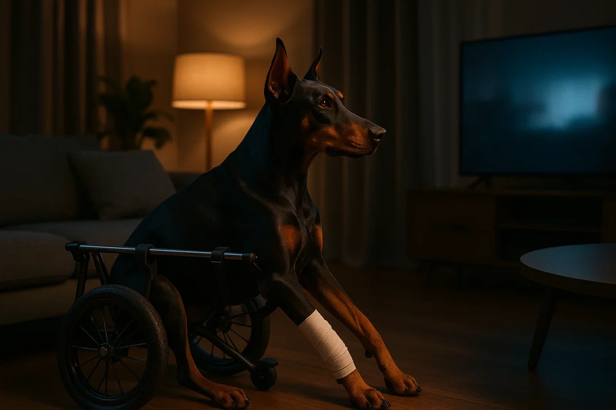 سگ روی ویلچر