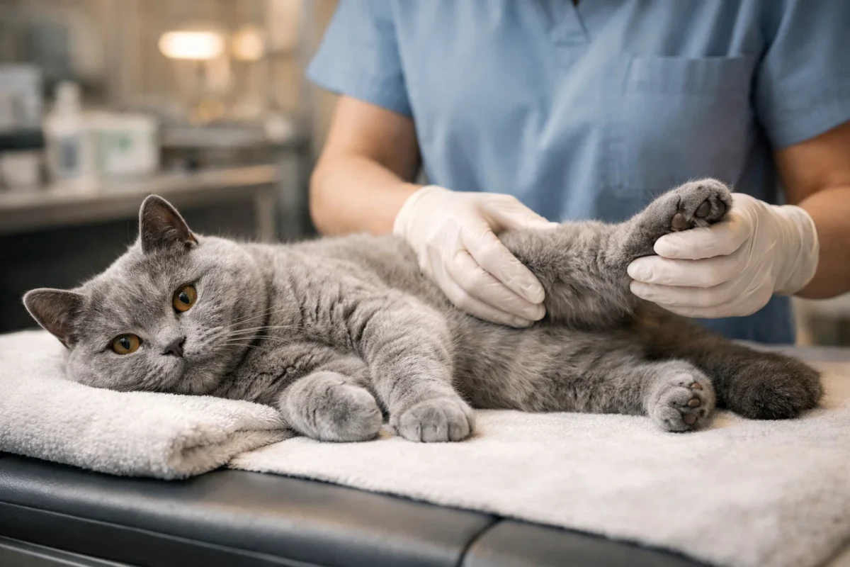 فیزیوتراپی بعد از جراحی گربه بریتیش طوسی