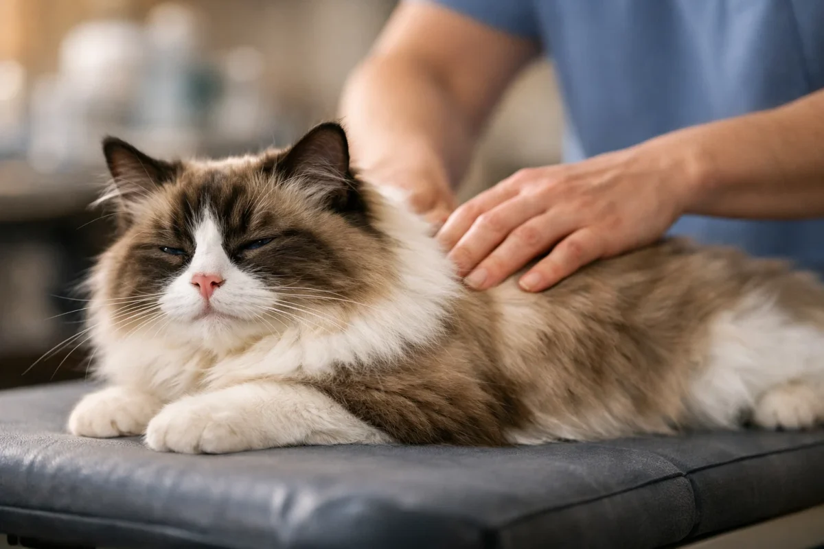 ماساژ درمانی گربه