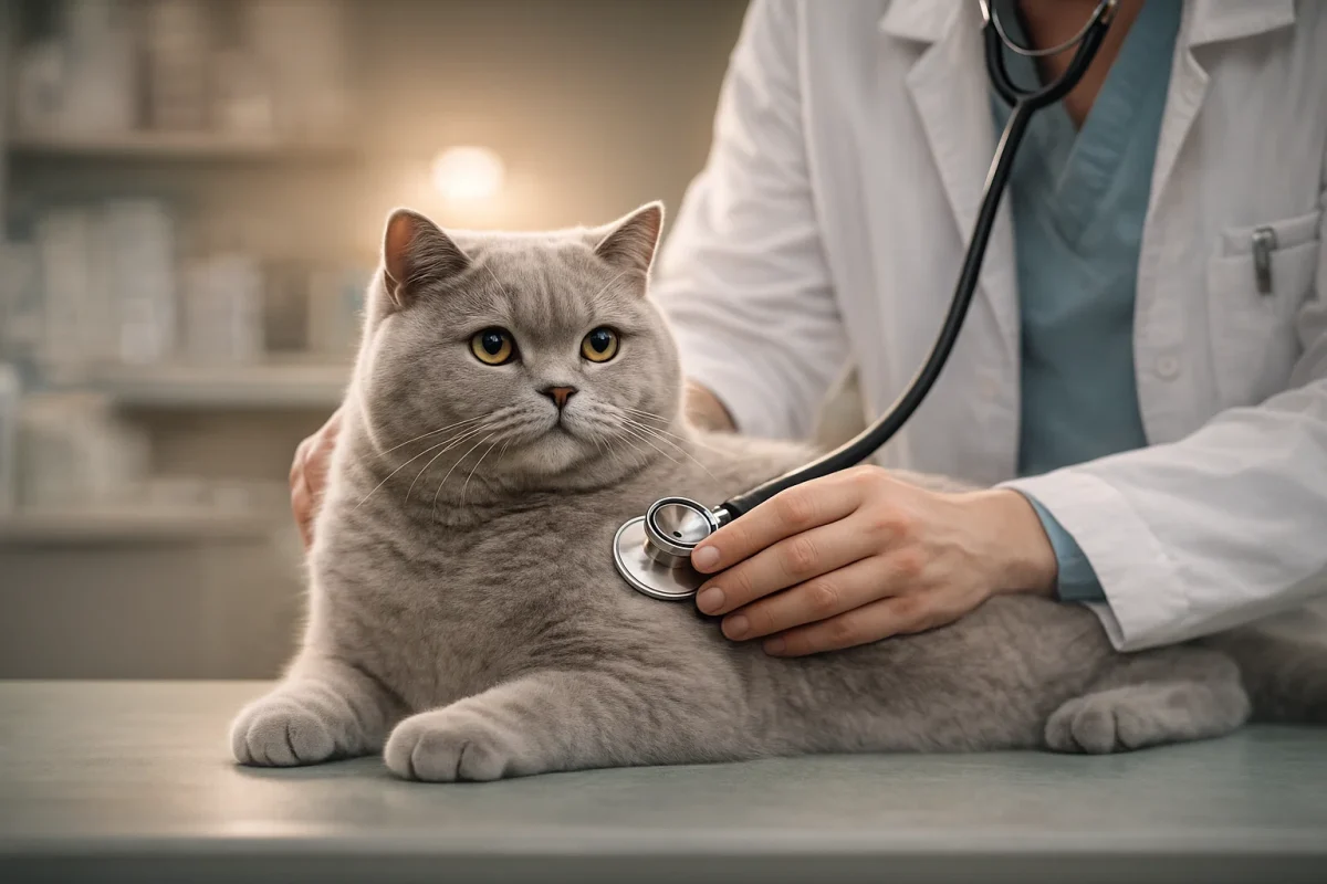 مشکلات قلبی در گربه‌های بریتیش چکاپ توسط دامپزشک