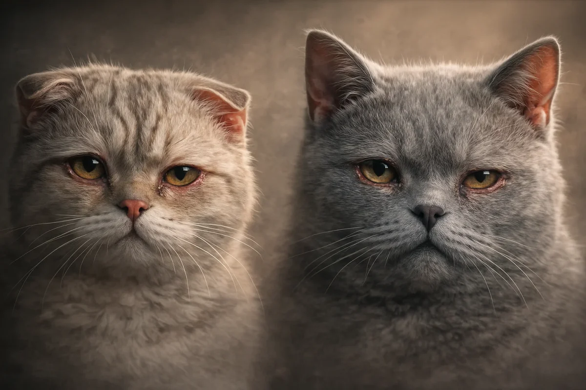 مشکلات چشم و گوش در گربه‌های اسکاتیش و بریتیش