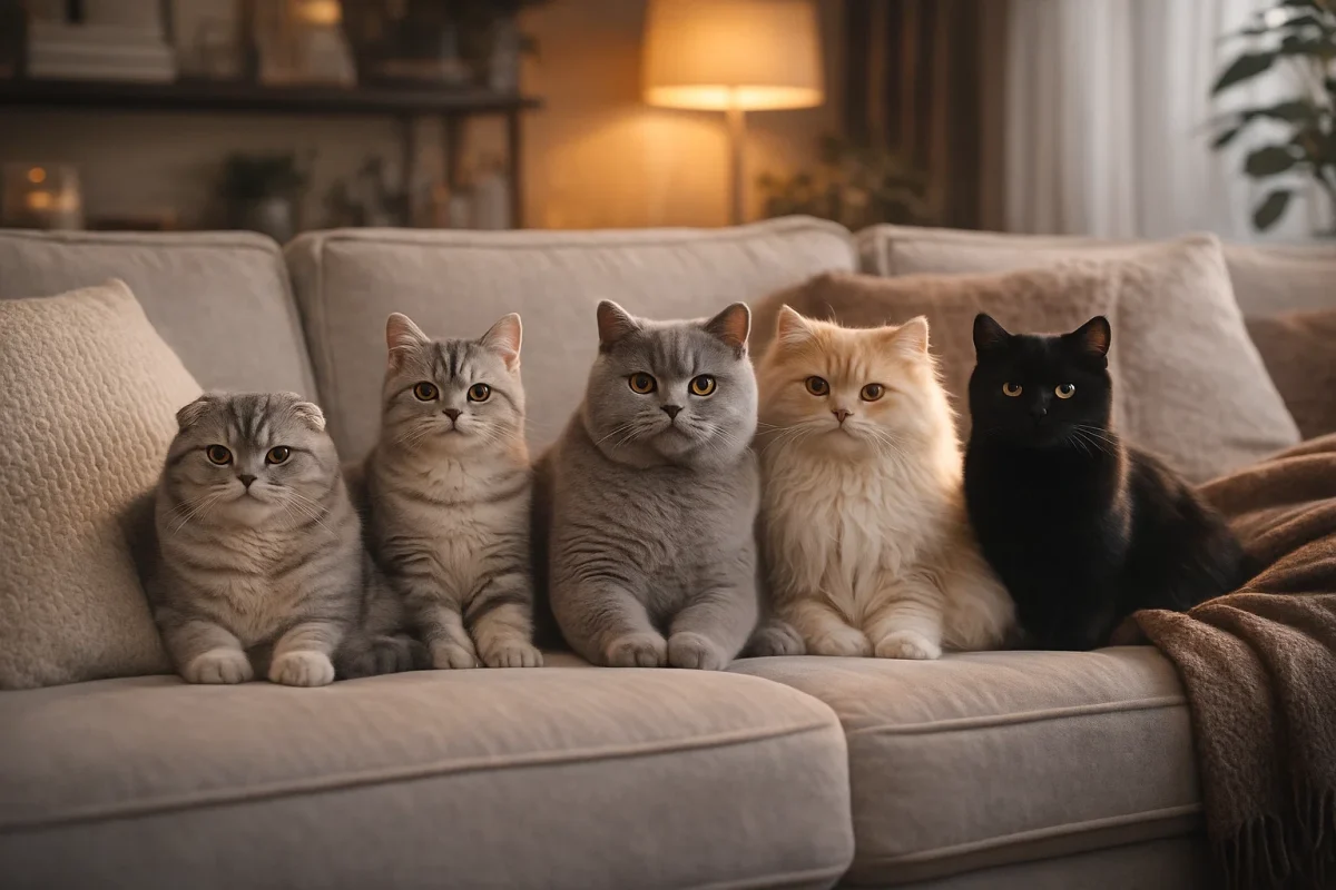 مقایسه اسکاتیش بریتیش انواع گربه‌های اسکاتیش و بریتیش