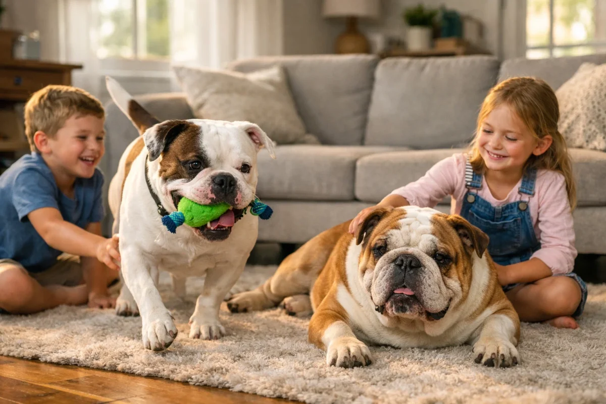 مقایسه بولداگ آمریکایی و انگلیسی؛ سازگاری با کودکان