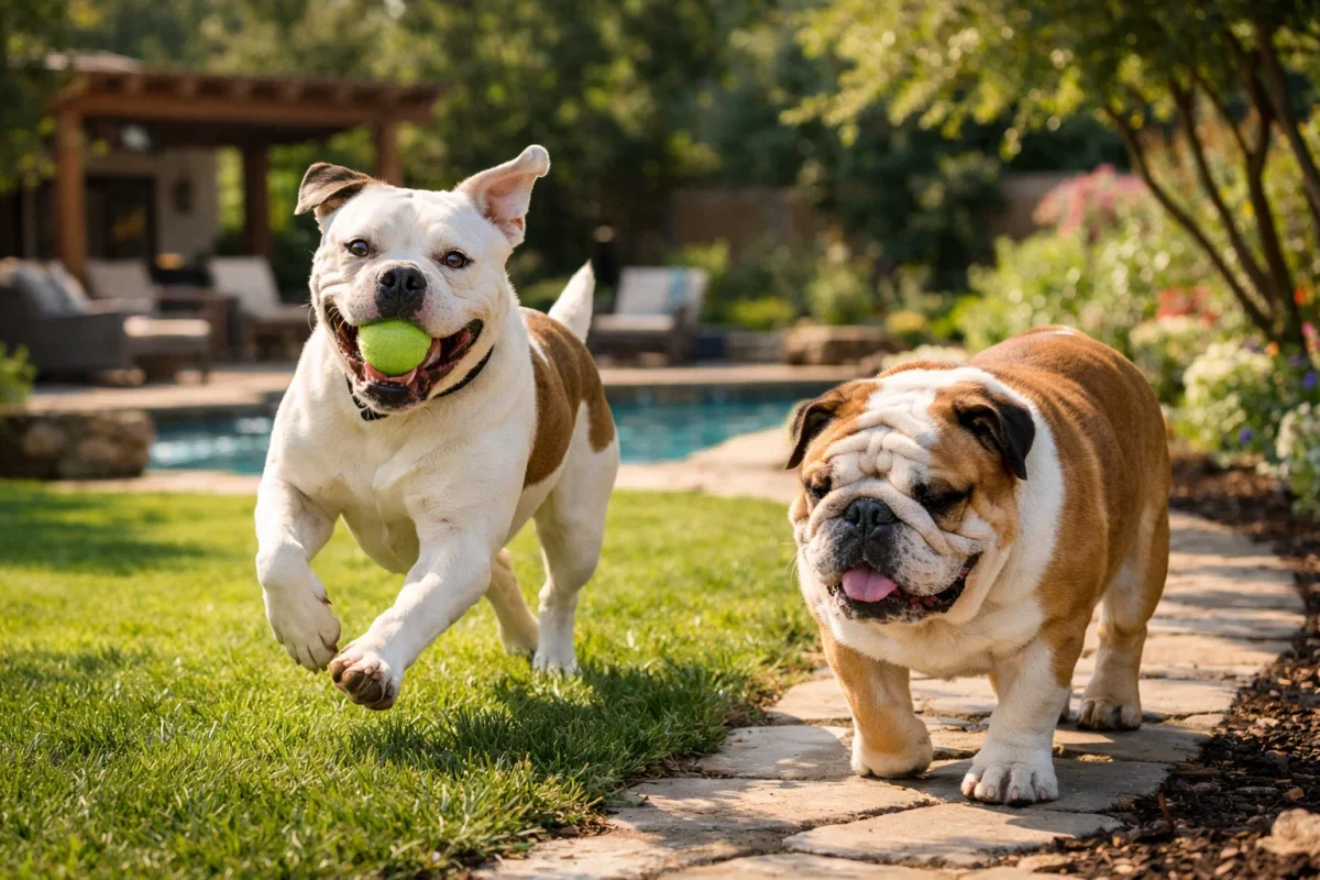 مقایسه بولداگ آمریکایی و انگلیسی؛ میزان پیاده‌روی و فعالیت روزانه