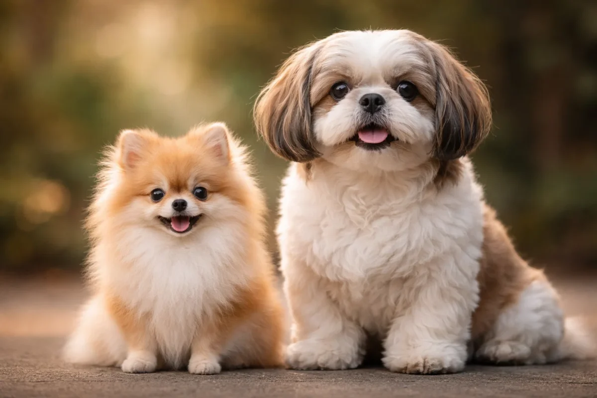 مقایسه جثه و اندازه بدن پامرانین و شیتزو