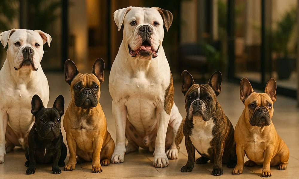 مقایسه رنگبندی بولداگ آمریکایی و فرانسوی
مقایسه بولداگ آمریکایی و فرانسوی تفاوت بولداگ آمریکایی و فرانسوی اندازه و وزن بولداگ فرنچ بولداگ آمریکن بولداگ