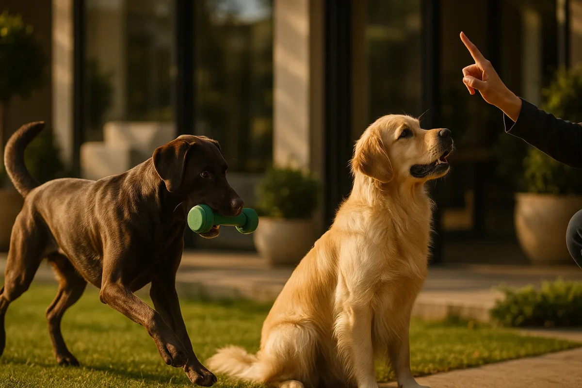 مقایسه لابرادور و گلدن رتریور هوش لابرادور هوش گلدن رتریور آموزش لابرادور آموزش گلدن رتریور انتخاب نژاد مناسب خانه