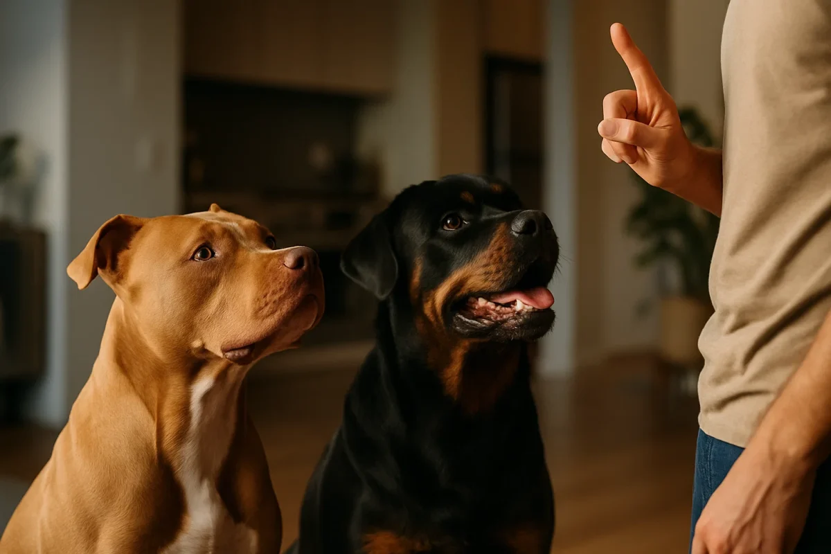 مقایسه پیتبول روتوایلر از نظر آموزش‌پذیری و هوش