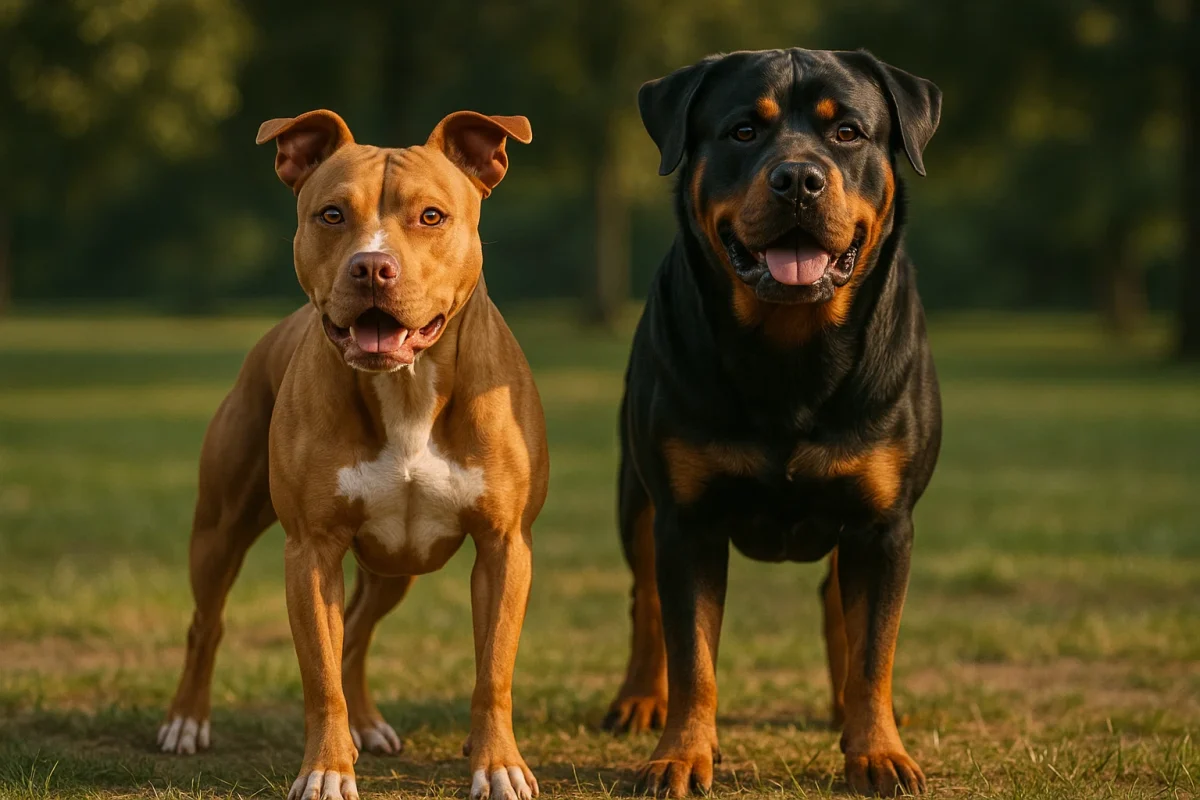 مقایسه پیتبول روتوایلر از نظر پرخاشگری، وفاداری و کنترل‌پذیری