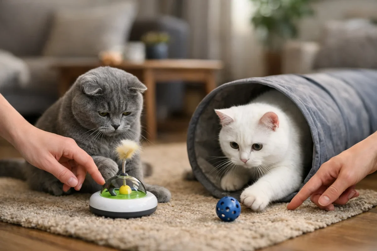 میزان فعالیت روزانه و نیاز به بازی گربه اسکاتیش