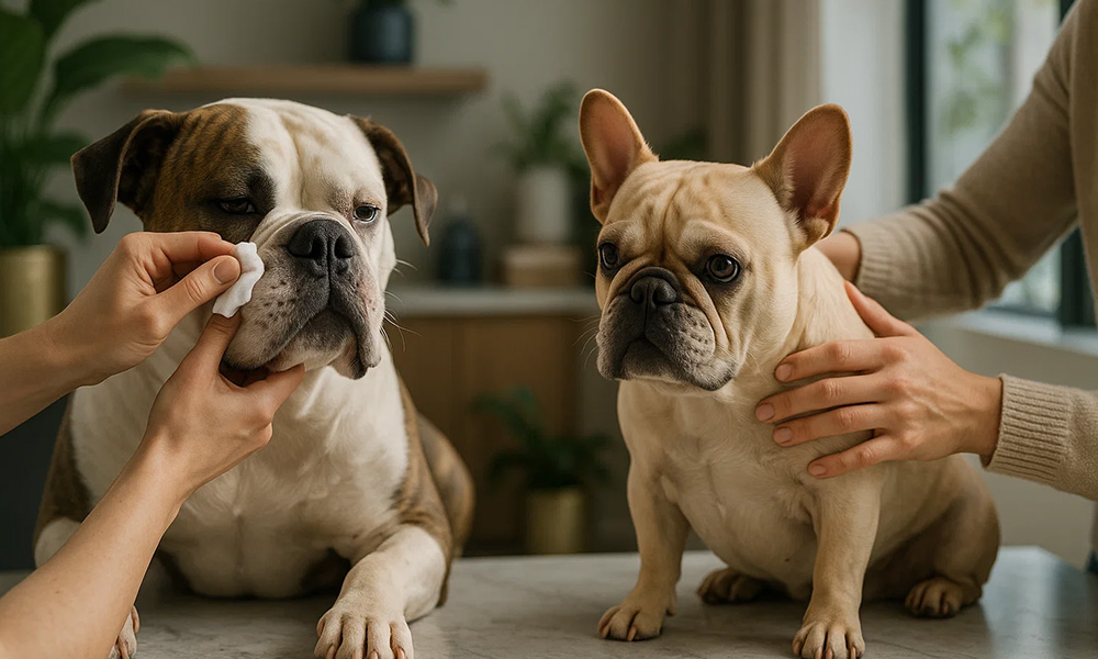 مقایسه بولداگ آمریکایی و فرانسوی تفاوت بولداگ آمریکایی و فرانسوی اندازه و وزن بولداگ فرنچ بولداگ آمریکن بولداگ سلامتی سگ