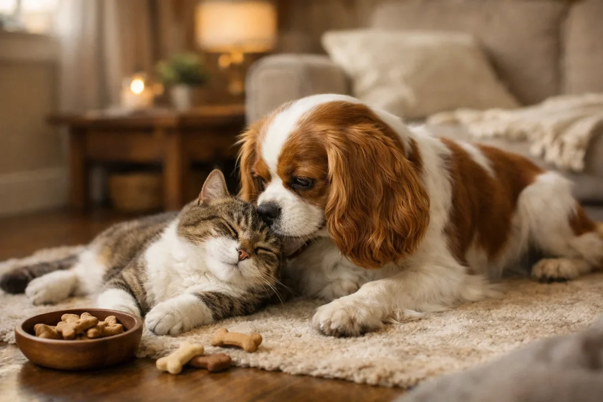 نکات تربیتی کاوالیر کینگ چارلز اسپانیل برای سازگاری با گربه