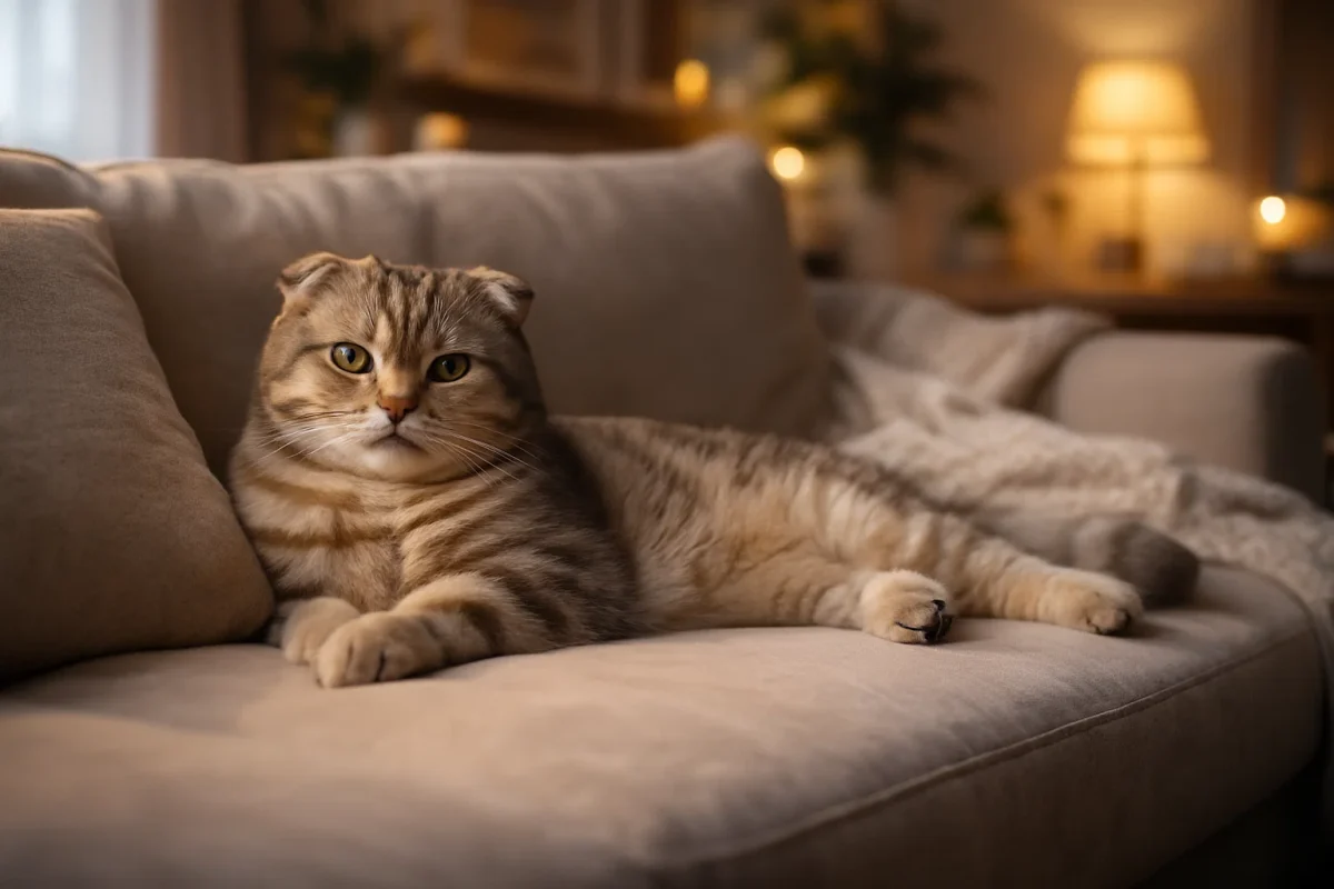 نگهداری گربه اسکاتیش در خانه و آپارتمان