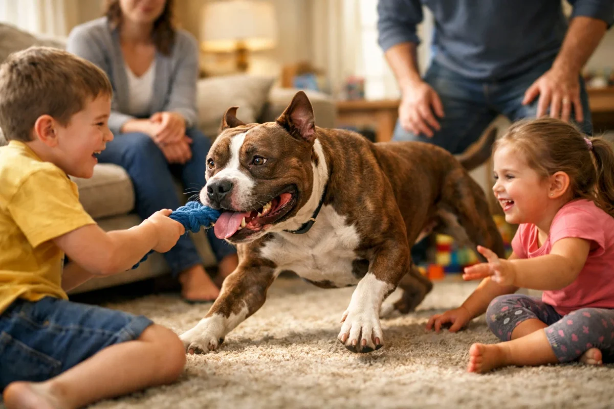 پیت بول در خانواده و کنار کودکان چگونه است؟