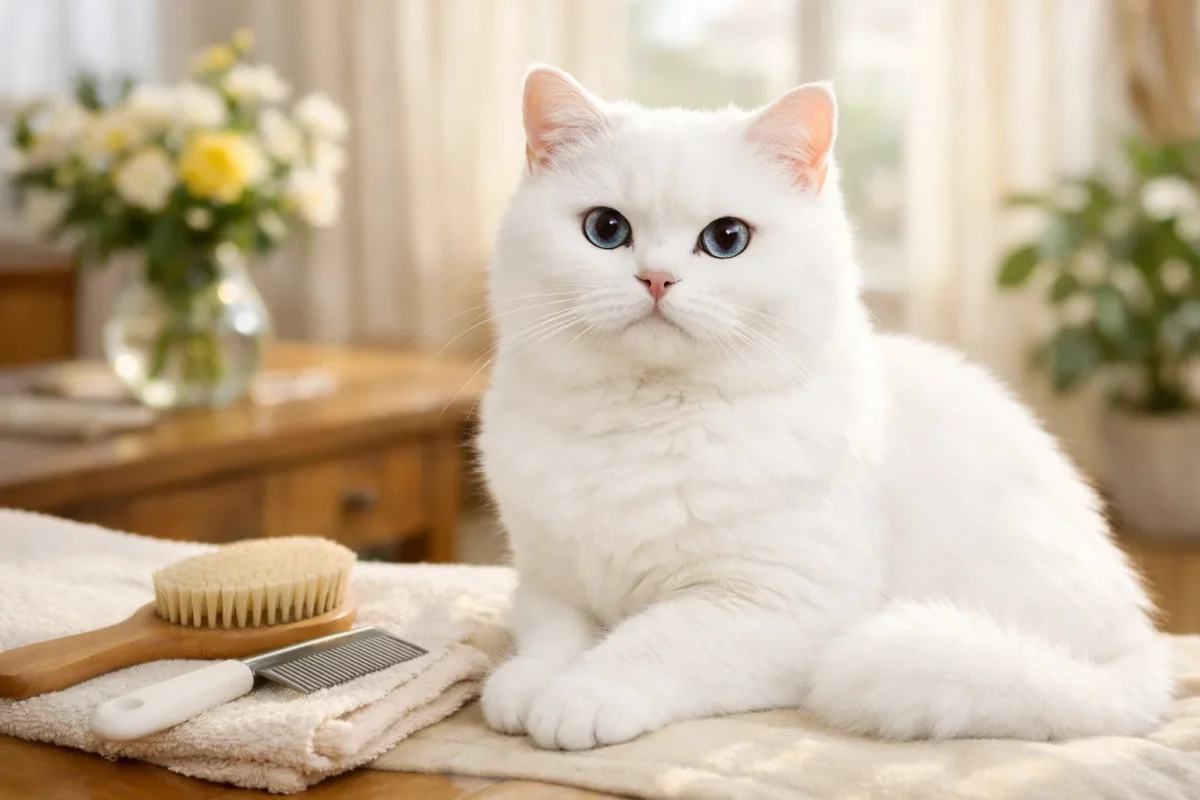 گربه بریتیش سفید