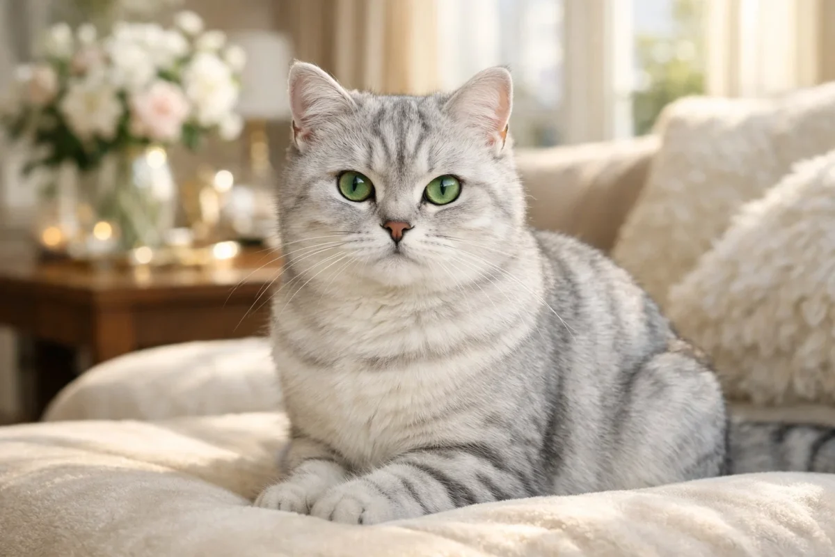 گربه بریتیش نقره‌ای