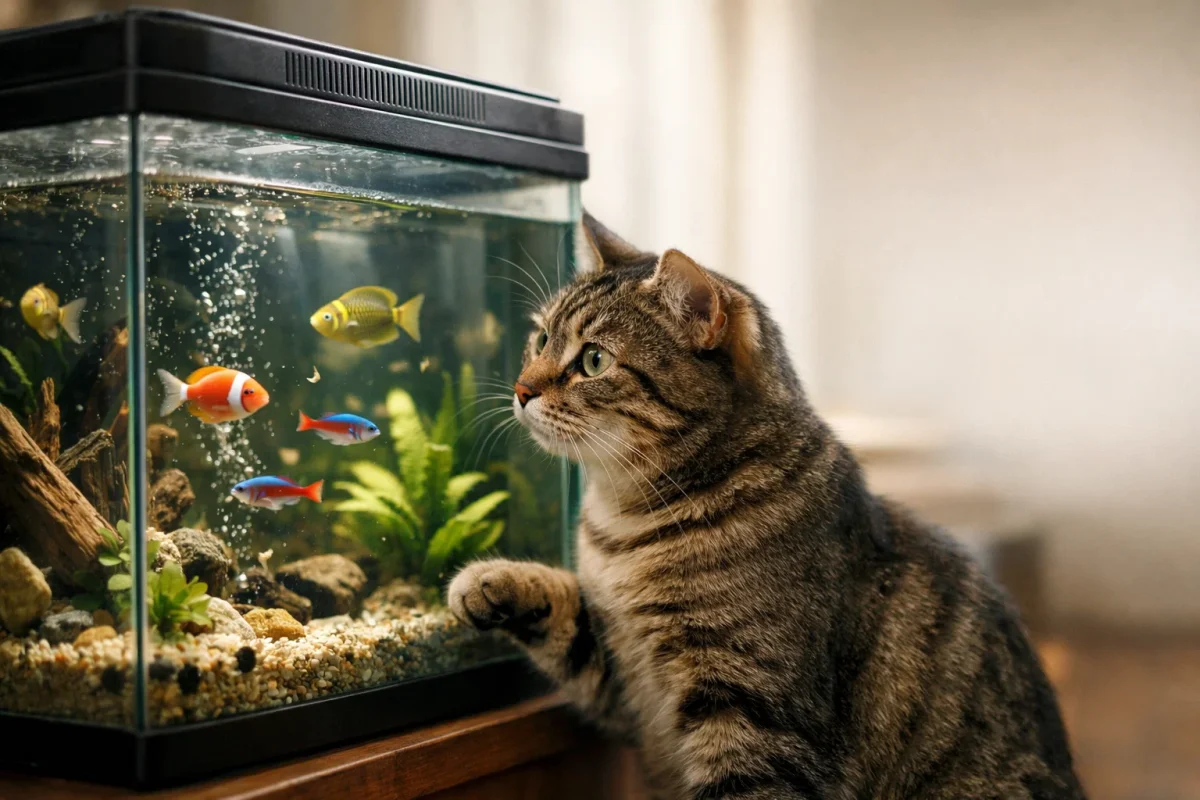 آیا حمله گربه به ماهی طبیعی است؟