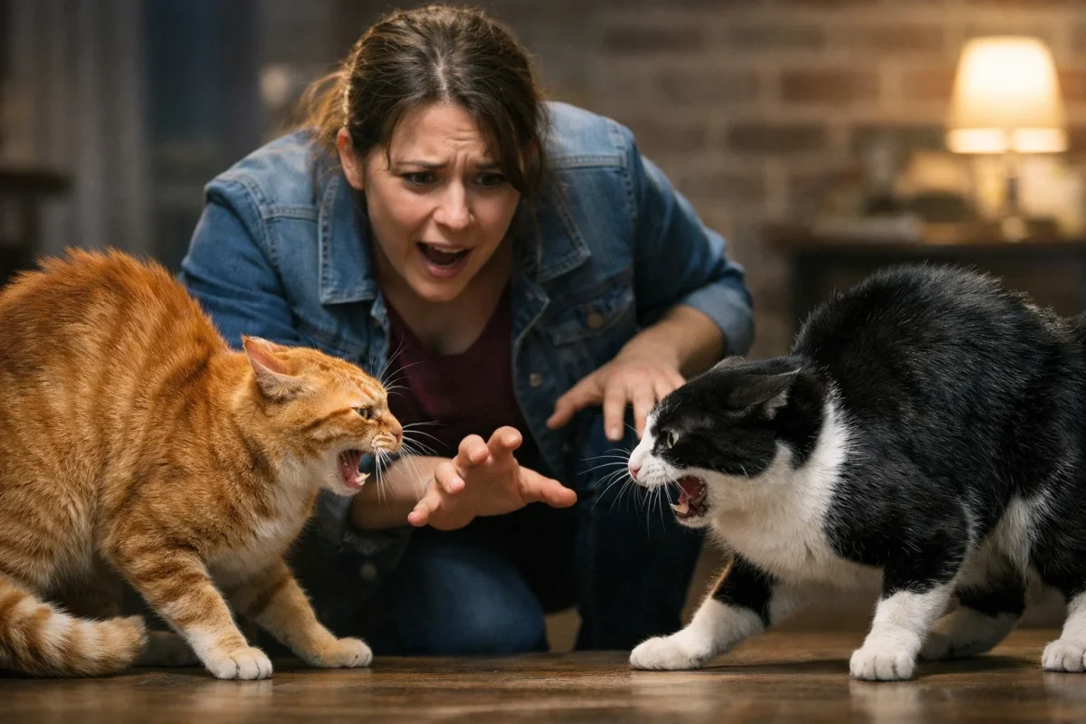 اشتباهات رایج انسان‌ ها هنگام دعوای گربه‌ ها