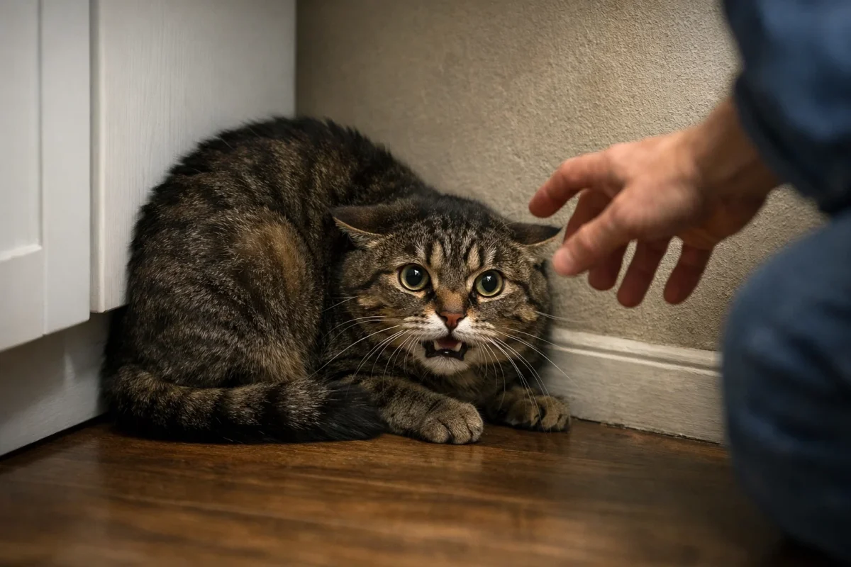 ترس و احساس تهدید گربه