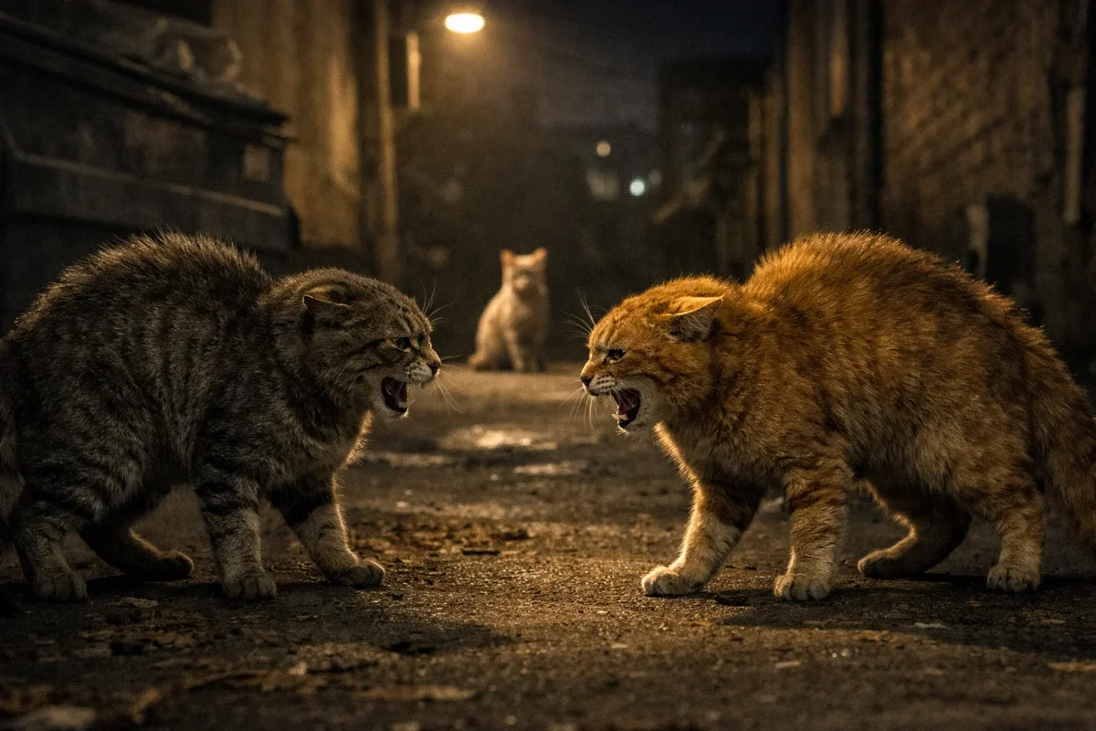 جفت‌ گیری و رقابت شدید بین گربه‌ های نر