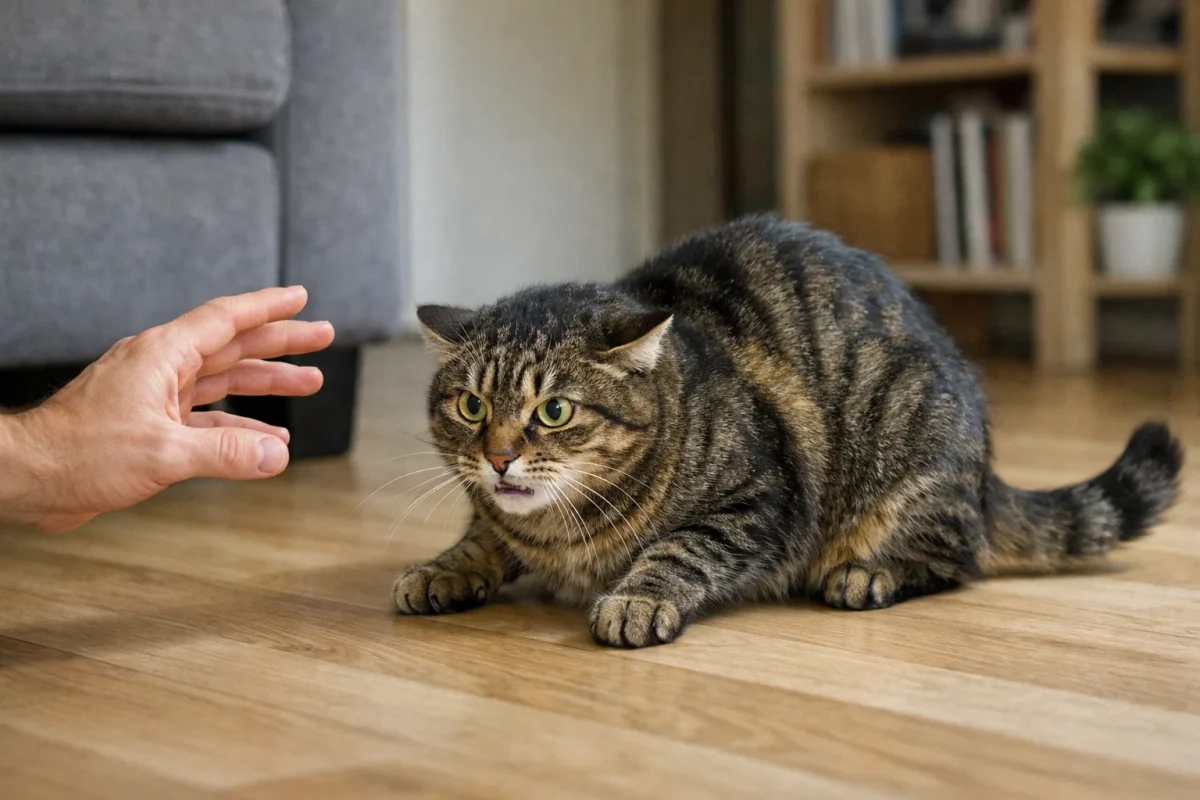 دعوای گربه با آدم