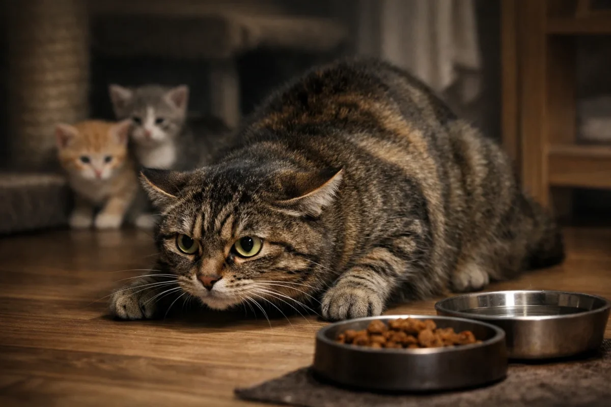 گربه‌های ماده معمولاً دفاعی هستند، اما در شرایط ناامنی، استرس یا دوران مادری می‌توانند بسیار خشن رفتار کنند.