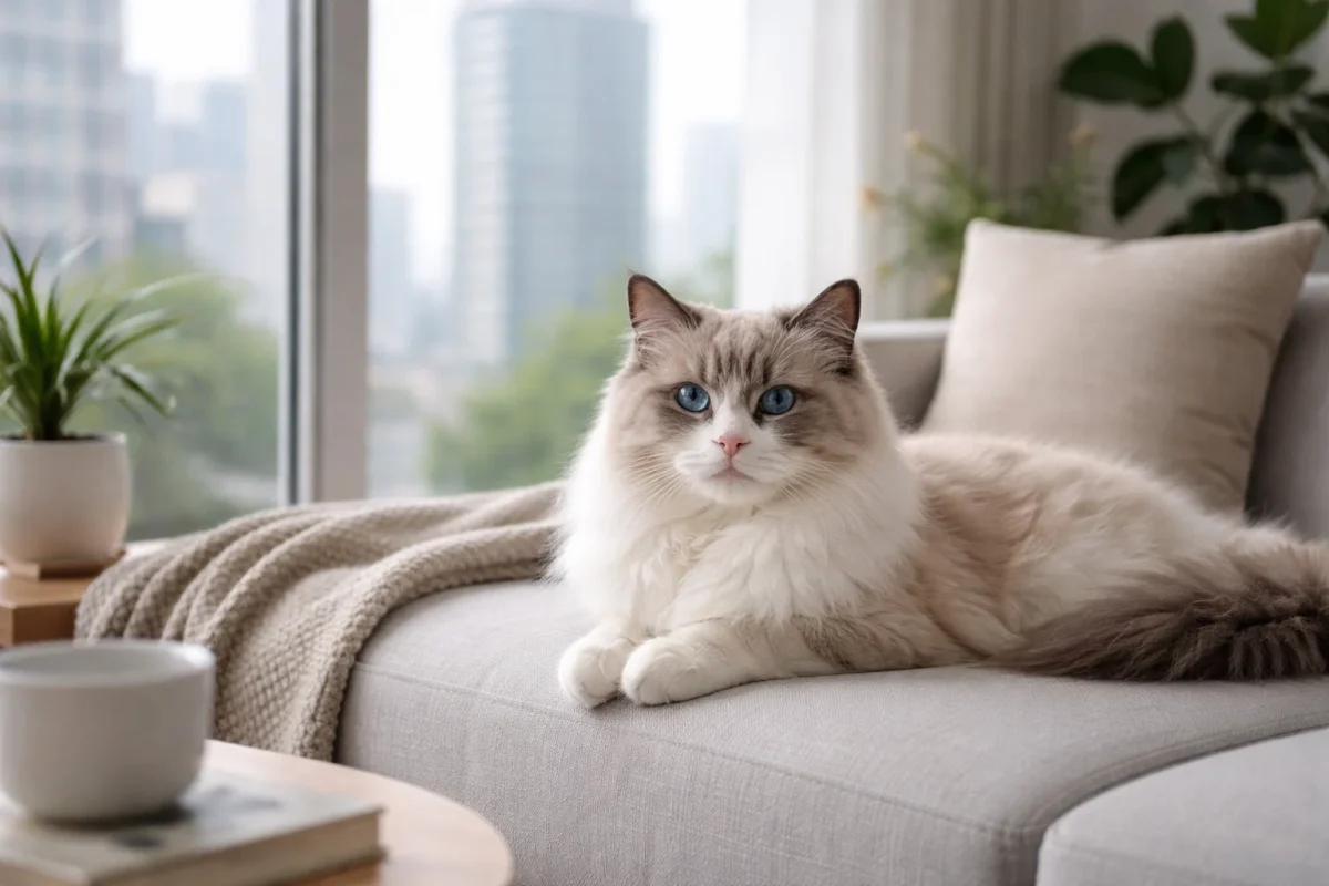 زندگی گربه رگدال در آپارتمان شهری